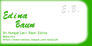 edina baun business card